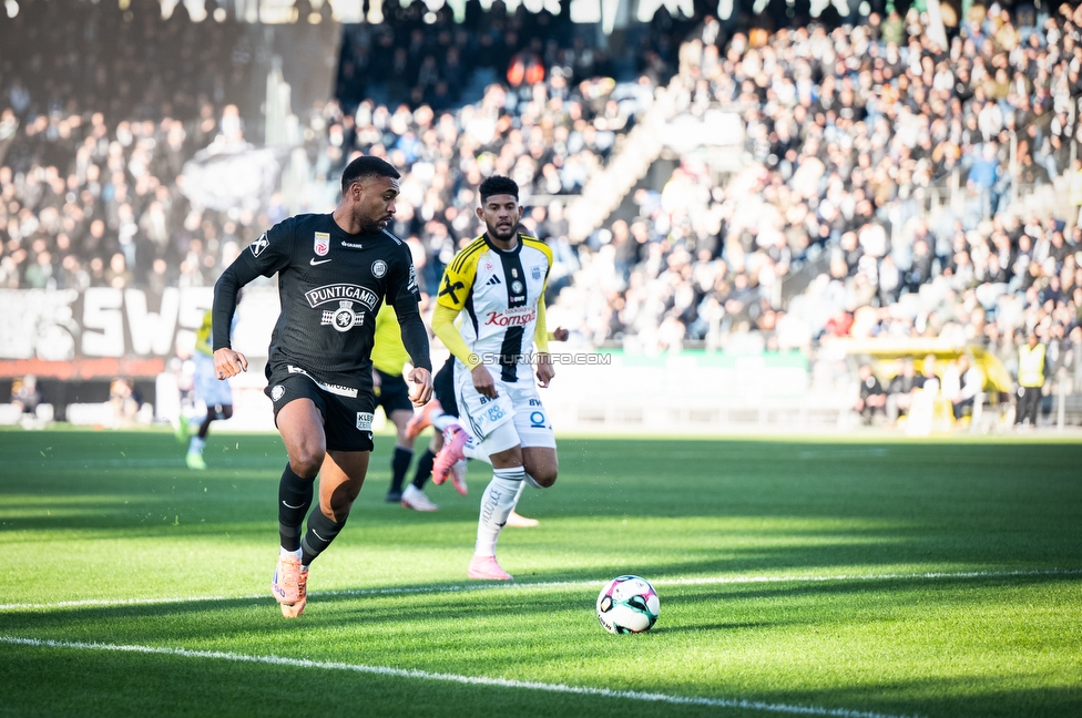 Sturm Graz - LASK
Oesterreichische Fussball Bundesliga, 14. Runde, SK Sturm Graz - LASK, Stadion Liebenau Graz, 23.11.2025. 

Foto zeigt Maurice Malone (Sturm)
