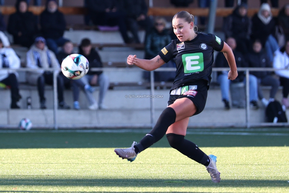 Sturm Damen - Suedburgenland Hartberg
OEFB Frauen Bundesliga, 13. Runde, SK Sturm Graz Damen - SpG Suedburgenland TSV Hartberg, Koralmstadion Deutschlandsberg, 23.11.2025. 

Foto zeigt Anna Wirnsberger (Sturm Damen)
