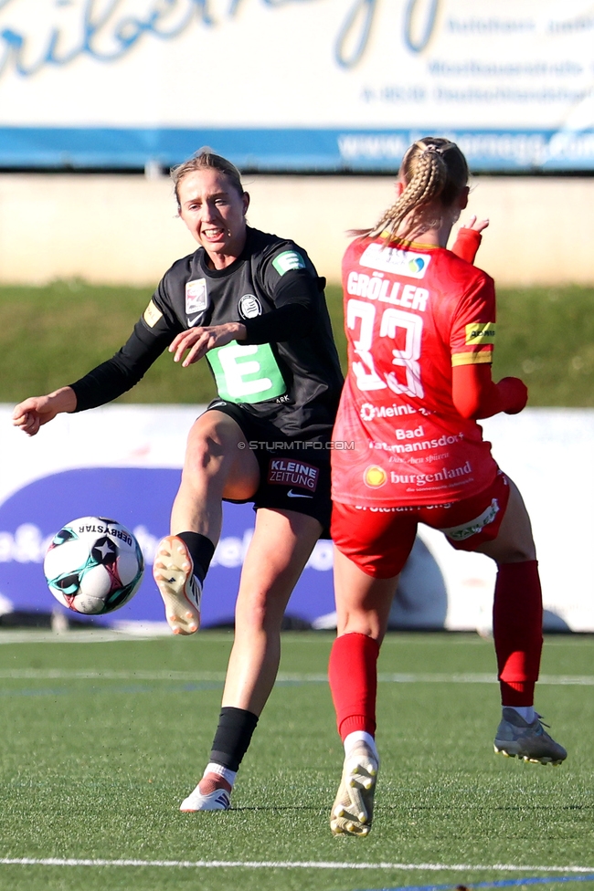 Sturm Damen - Suedburgenland Hartberg
OEFB Frauen Bundesliga, 13. Runde, SK Sturm Graz Damen - SpG Suedburgenland TSV Hartberg, Koralmstadion Deutschlandsberg, 23.11.2025. 

Foto zeigt Elisabeth Brandl (Sturm Damen)

