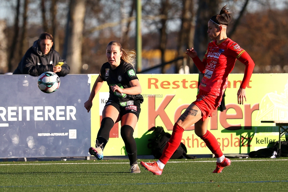 Sturm Damen - Suedburgenland Hartberg
OEFB Frauen Bundesliga, 13. Runde, SK Sturm Graz Damen - SpG Suedburgenland TSV Hartberg, Koralmstadion Deutschlandsberg, 23.11.2025. 

Foto zeigt Anna Wirnsberger (Sturm Damen)
