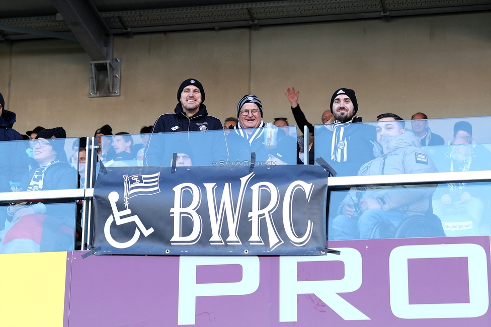 Hartberg - Sturm Graz
Oesterreichische Fussball Bundesliga, 15. Runde, TSV Hartberg - SK Sturm Graz, PROfertil Arena Hartberg, 30.11.2025. 

Foto zeigt Fans von Sturm
