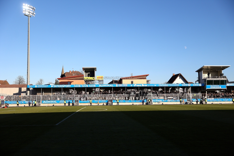 Hartberg - Sturm Graz
Oesterreichische Fussball Bundesliga, 15. Runde, TSV Hartberg - SK Sturm Graz, PROfertil Arena Hartberg, 30.11.2025. 

Foto zeigt Fans von Sturm
