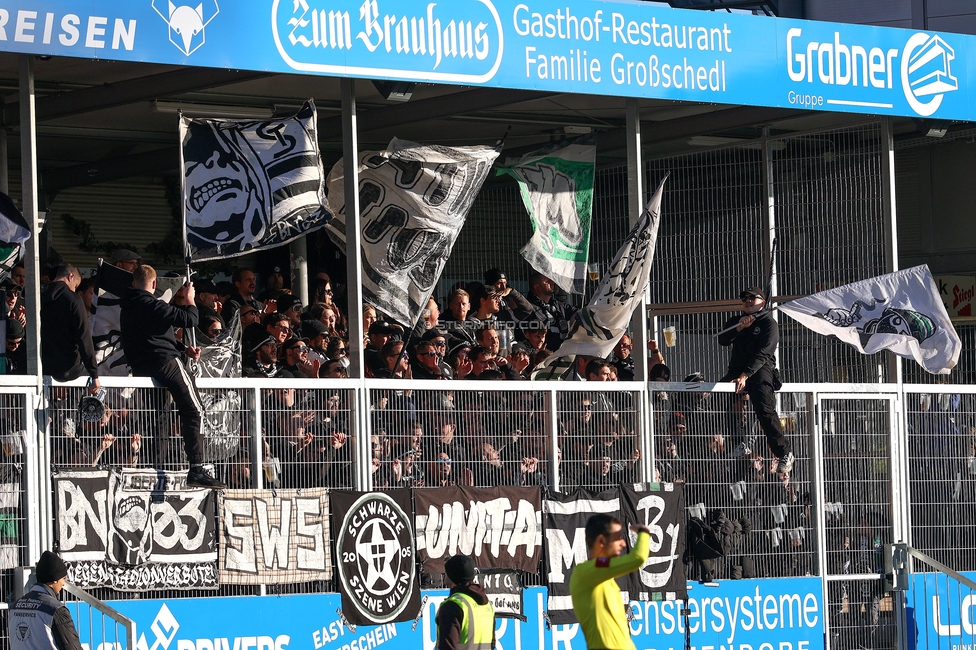 Hartberg - Sturm Graz
Oesterreichische Fussball Bundesliga, 15. Runde, TSV Hartberg - SK Sturm Graz, PROfertil Arena Hartberg, 30.11.2025. 

Foto zeigt Fans von Sturm
