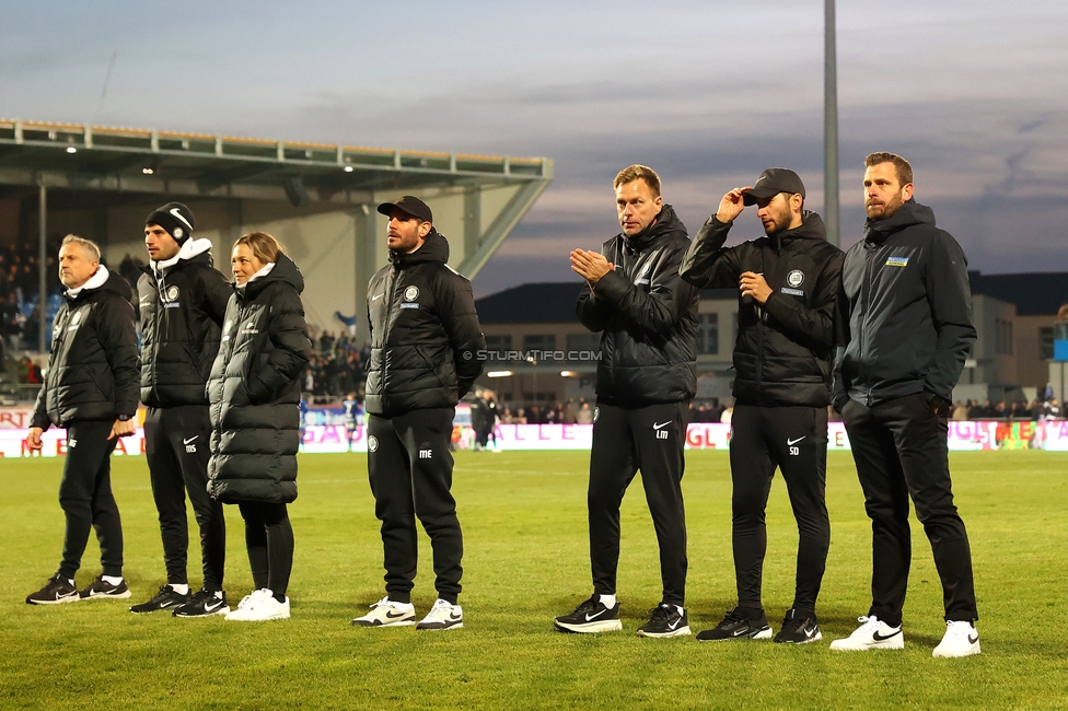 Hartberg - Sturm Graz
Oesterreichische Fussball Bundesliga, 15. Runde, TSV Hartberg - SK Sturm Graz, PROfertil Arena Hartberg, 30.11.2025. 

Foto zeigt das Trainerteam
