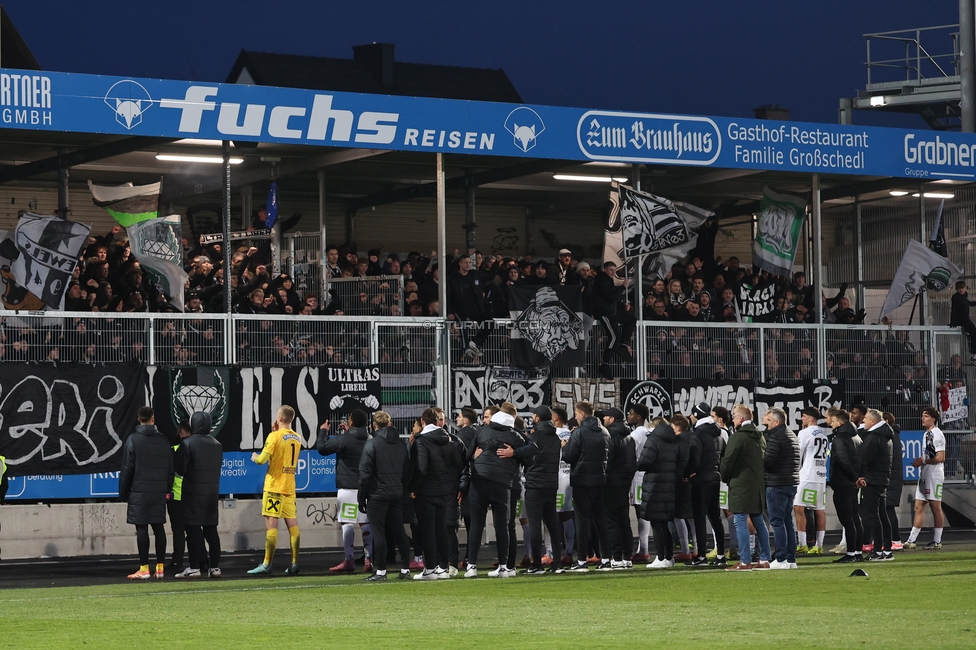 Hartberg - Sturm Graz
Oesterreichische Fussball Bundesliga, 15. Runde, TSV Hartberg - SK Sturm Graz, PROfertil Arena Hartberg, 30.11.2025. 

Foto zeigt die Mannschaft von Sturm
