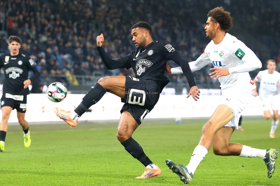 Sturm Graz - Wattens
2Oesterreichische Fussball Bundesliga, 4. Runde, SK Sturm Graz - WSG Tirol, Stadion Liebenau Graz, 03.12.2025. 

Foto zeigt Maurice Maximilian Malone (Sturm)
