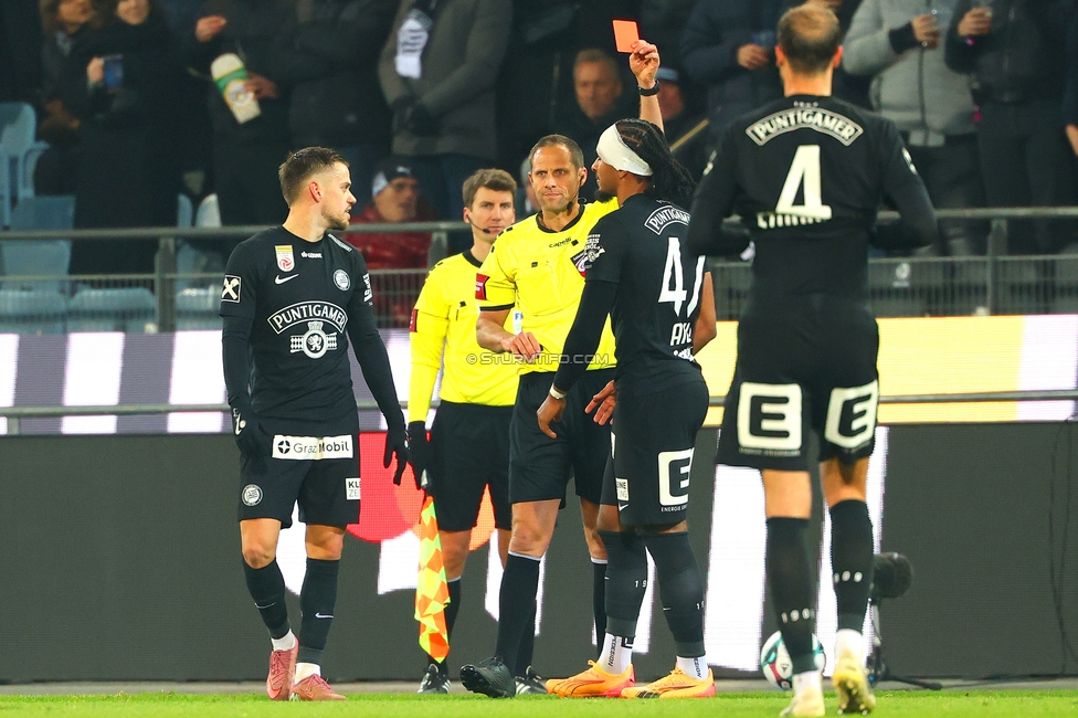 Sturm Graz - Wattens
Oesterreichische Fussball Bundesliga, 4. Runde, SK Sturm Graz - WSG Tirol, Stadion Liebenau Graz, 03.12.2025. 

Foto zeigt Emanuel Aiwu (Sturm) und Tomi Horvat (Sturm)
