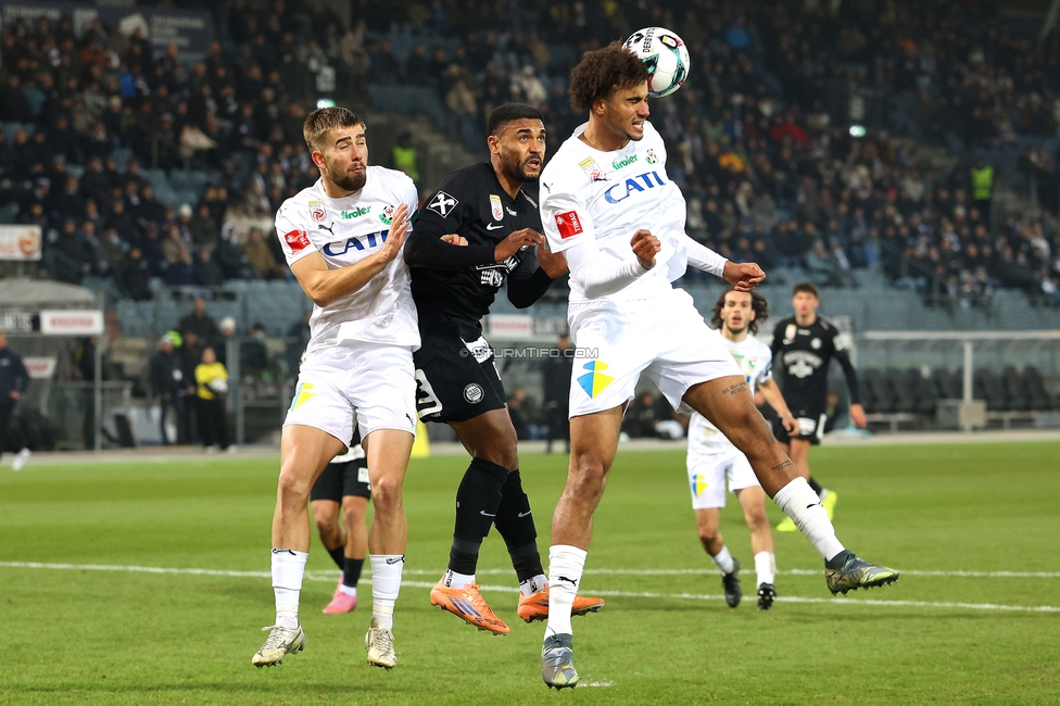 Sturm Graz - Wattens
Oesterreichische Fussball Bundesliga, 4. Runde, SK Sturm Graz - WSG Tirol, Stadion Liebenau Graz, 03.12.2025. 

Foto zeigt Maurice Maximilian Malone (Sturm)
