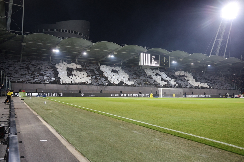 Sturm Graz - GAK
Oesterreichische Fussball Bundesliga, 16. Runde, SK Sturm Graz - Grazer AK, Stadion Liebenau Graz, 07.12.2025. 

Foto zeigt Fans von Sturm mit einer Choreografie
