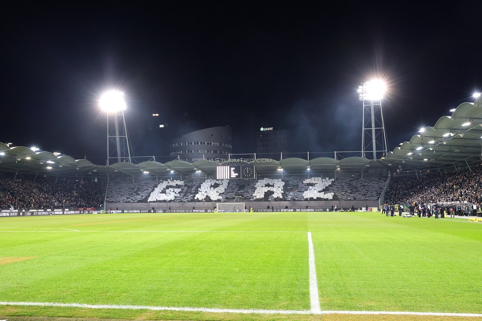 Sturm Graz - GAK
Oesterreichische Fussball Bundesliga, 16. Runde, SK Sturm Graz - Grazer AK, Stadion Liebenau Graz, 07.12.2025. 

Foto zeigt Fans von Sturm mit einer Choreografie

