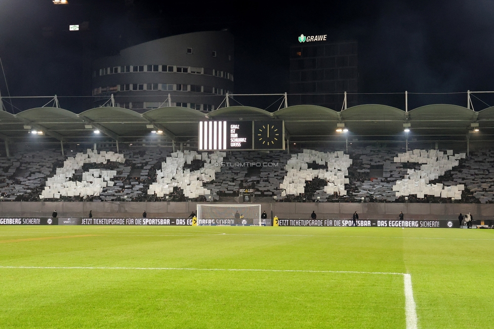Sturm Graz - GAK
Oesterreichische Fussball Bundesliga, 16. Runde, SK Sturm Graz - Grazer AK, Stadion Liebenau Graz, 07.12.2025. 

Foto zeigt Fans von Sturm mit einer Choreografie
