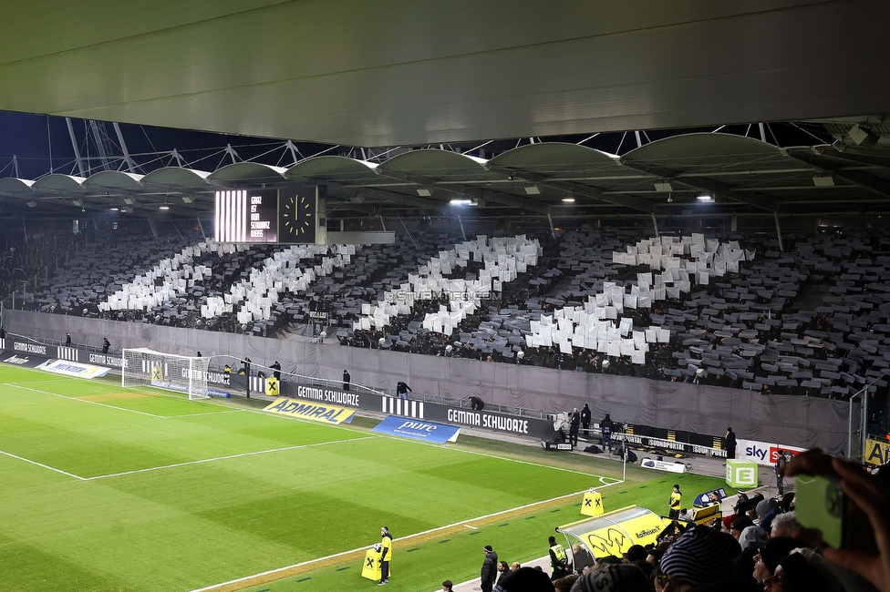 Sturm Graz - GAK
Oesterreichische Fussball Bundesliga, 16. Runde, SK Sturm Graz - Grazer AK, Stadion Liebenau Graz, 07.12.2025. 

Foto zeigt Fans von Sturm mit einer Choreografie

