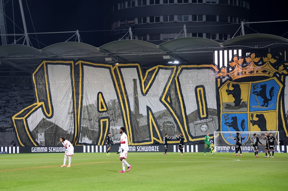 Sturm Graz - GAK
Oesterreichische Fussball Bundesliga, 16. Runde, SK Sturm Graz - Grazer AK, Stadion Liebenau Graz, 07.12.2025. 

Foto zeigt Fans von Sturm mit einer Choreografie
