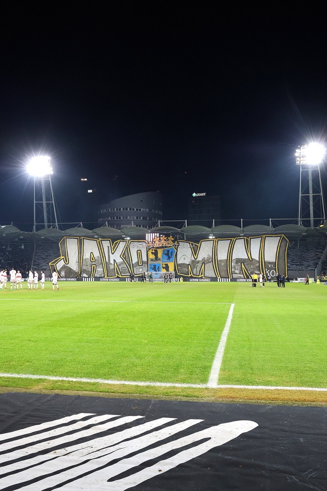 Sturm Graz - GAK
Oesterreichische Fussball Bundesliga, 16. Runde, SK Sturm Graz - Grazer AK, Stadion Liebenau Graz, 07.12.2025. 

Foto zeigt Fans von Sturm mit einer Choreografie
