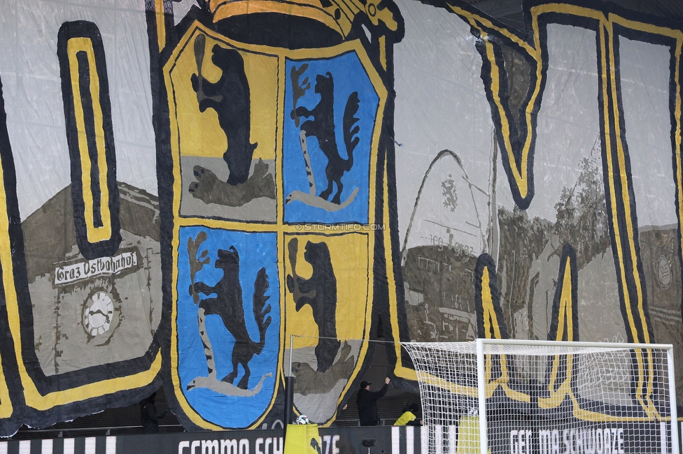 Sturm Graz - GAK
Oesterreichische Fussball Bundesliga, 16. Runde, SK Sturm Graz - Grazer AK, Stadion Liebenau Graz, 07.12.2025. 

Foto zeigt Fans von Sturm mit einer Choreografie
