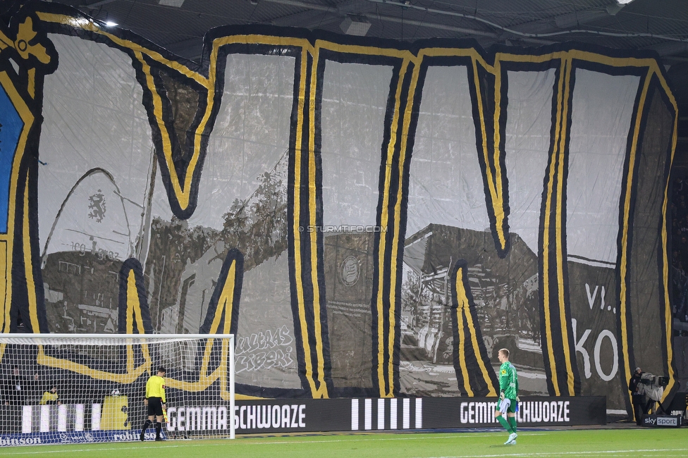 Sturm Graz - GAK
Oesterreichische Fussball Bundesliga, 16. Runde, SK Sturm Graz - Grazer AK, Stadion Liebenau Graz, 07.12.2025. 

Foto zeigt Fans von Sturm mit einer Choreografie
