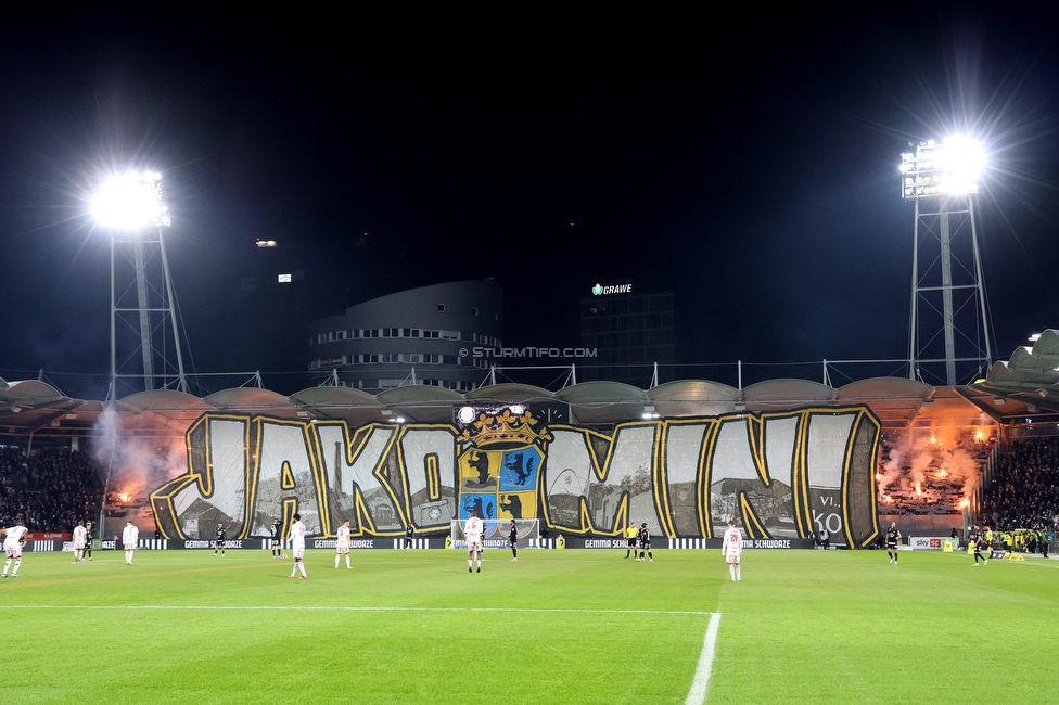Sturm Graz - GAK
Oesterreichische Fussball Bundesliga, 16. Runde, SK Sturm Graz - Grazer AK, Stadion Liebenau Graz, 07.12.2025. 

Foto zeigt Fans von Sturm mit einer Choreografie

