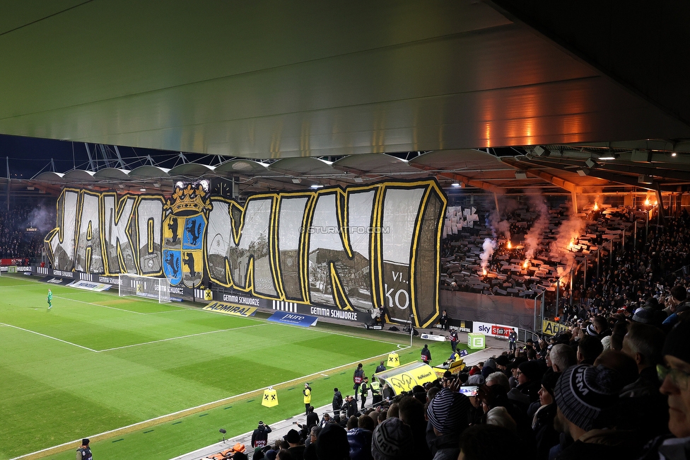 Sturm Graz - GAK
Oesterreichische Fussball Bundesliga, 16. Runde, SK Sturm Graz - Grazer AK, Stadion Liebenau Graz, 07.12.2025. 

Foto zeigt Fans von Sturm mit einer Choreografie
