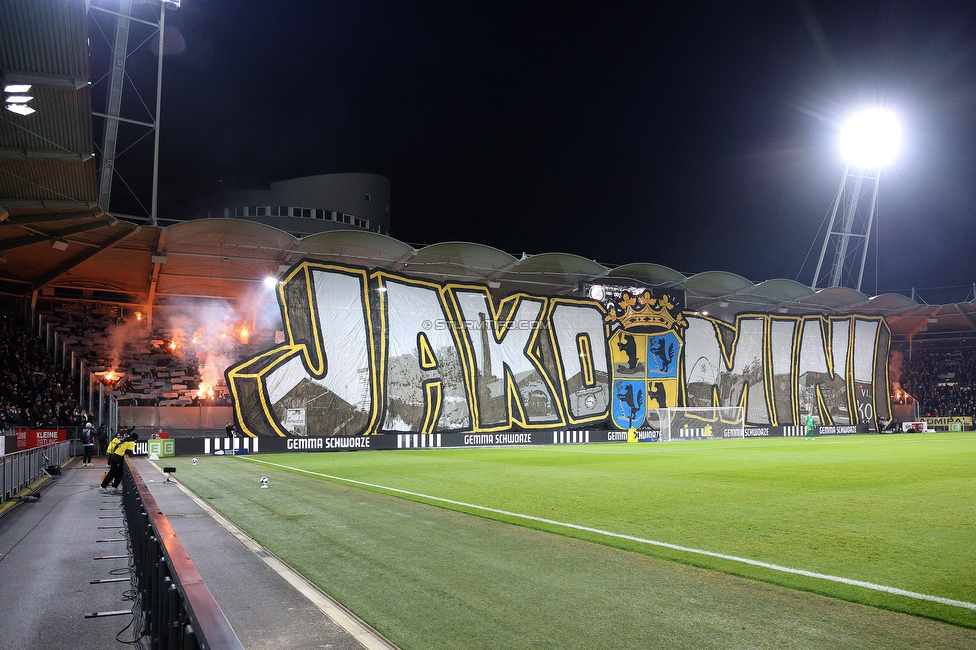 Sturm Graz - GAK
Oesterreichische Fussball Bundesliga, 16. Runde, SK Sturm Graz - Grazer AK, Stadion Liebenau Graz, 07.12.2025. 

Foto zeigt Fans von Sturm mit einer Choreografie
