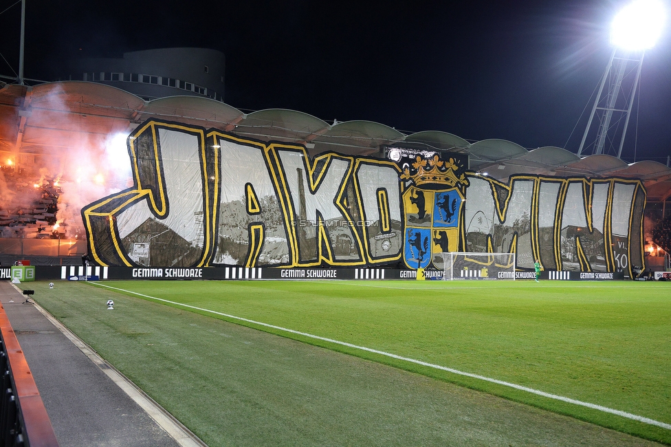 Sturm Graz - GAK
Oesterreichische Fussball Bundesliga, 16. Runde, SK Sturm Graz - Grazer AK, Stadion Liebenau Graz, 07.12.2025. 

Foto zeigt Fans von Sturm mit einer Choreografie
