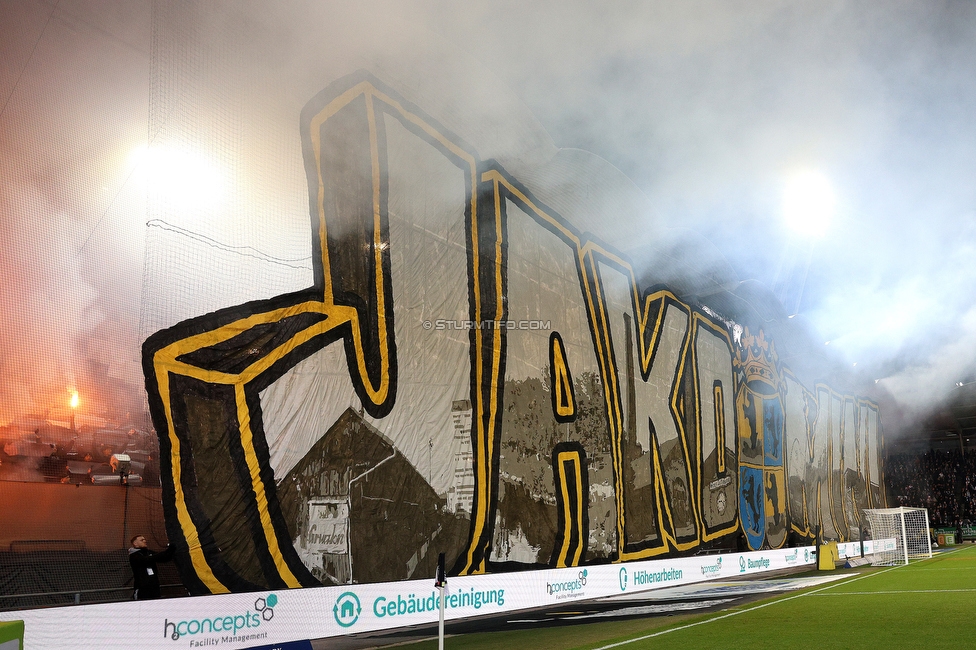 Sturm Graz - GAK
Oesterreichische Fussball Bundesliga, 16. Runde, SK Sturm Graz - Grazer AK, Stadion Liebenau Graz, 07.12.2025. 

Foto zeigt Fans von Sturm mit einer Choreografie
