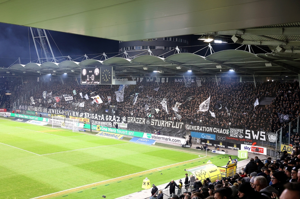 Sturm Graz - GAK
Oesterreichische Fussball Bundesliga, 16. Runde, SK Sturm Graz - Grazer AK, Stadion Liebenau Graz, 07.12.2025. 

Foto zeigt Fans von Sturm

