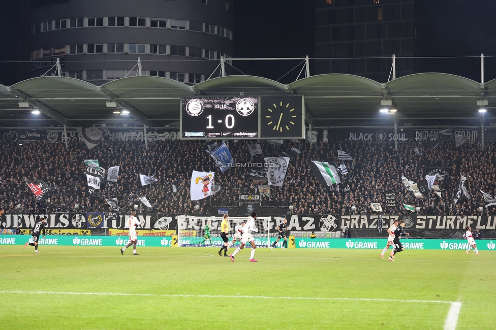 Sturm Graz - GAK
Oesterreichische Fussball Bundesliga, 16. Runde, SK Sturm Graz - Grazer AK, Stadion Liebenau Graz, 07.12.2025. 

Foto zeigt Fans von Sturm
