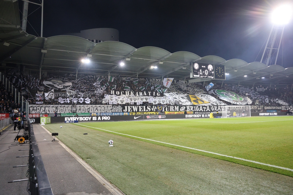 Sturm Graz - GAK
Oesterreichische Fussball Bundesliga, 16. Runde, SK Sturm Graz - Grazer AK, Stadion Liebenau Graz, 07.12.2025. 

Foto zeigt Fans von Sturm mit einer Choreografie
