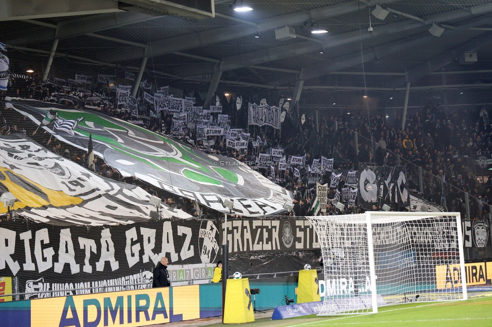 Sturm Graz - GAK
Oesterreichische Fussball Bundesliga, 16. Runde, SK Sturm Graz - Grazer AK, Stadion Liebenau Graz, 07.12.2025. 

Foto zeigt Fans von Sturm mit einer Choreografie
Schlüsselwörter: sturmflut