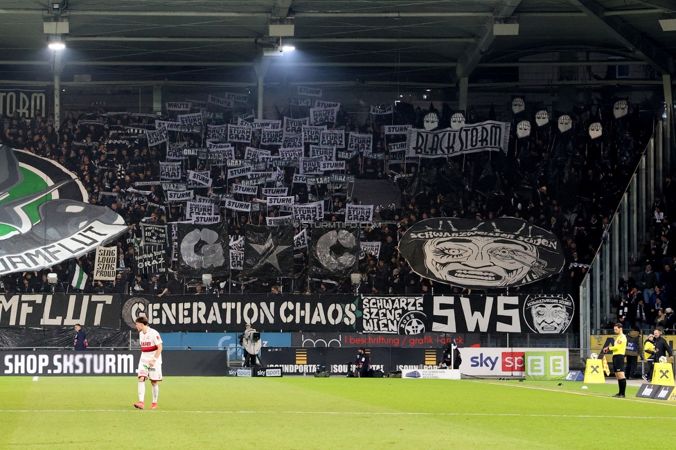 Sturm Graz - GAK
Oesterreichische Fussball Bundesliga, 16. Runde, SK Sturm Graz - Grazer AK, Stadion Liebenau Graz, 07.12.2025. 

Foto zeigt Fans von Sturm
Schlüsselwörter: generationchaos sws blackstorm