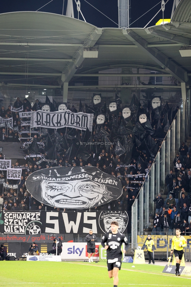 Sturm Graz - GAK
Oesterreichische Fussball Bundesliga, 16. Runde, SK Sturm Graz - Grazer AK, Stadion Liebenau Graz, 07.12.2025. 

Foto zeigt Fans von Sturm
Schlüsselwörter: sws blackstorm