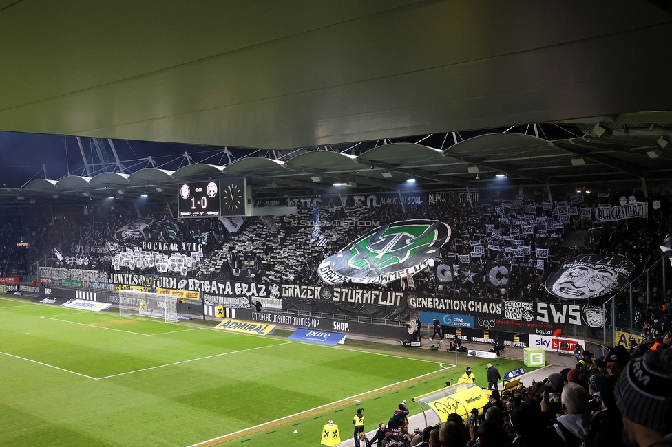 Sturm Graz - GAK
Oesterreichische Fussball Bundesliga, 16. Runde, SK Sturm Graz - Grazer AK, Stadion Liebenau Graz, 07.12.2025. 

Foto zeigt Fans von Sturm mit einer Choreografie
