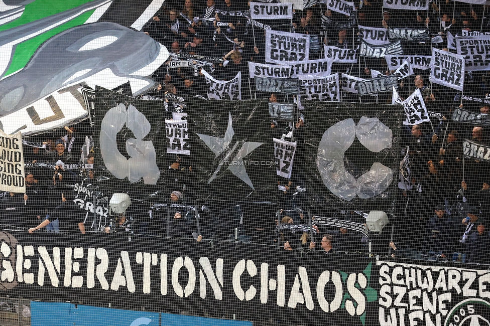 Sturm Graz - GAK
Oesterreichische Fussball Bundesliga, 16. Runde, SK Sturm Graz - Grazer AK, Stadion Liebenau Graz, 07.12.2025. 

Foto zeigt Fans von Sturm mit einer Choreografie
Schlüsselwörter: generationchaos