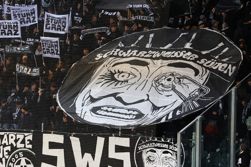 Sturm Graz - GAK
Oesterreichische Fussball Bundesliga, 16. Runde, SK Sturm Graz - Grazer AK, Stadion Liebenau Graz, 07.12.2025. 

Foto zeigt Fans von Sturm mit einer Choreografie
Schlüsselwörter: sws