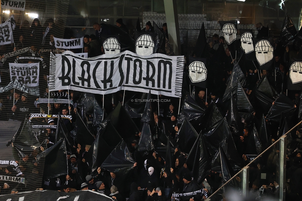 Sturm Graz - GAK
Oesterreichische Fussball Bundesliga, 16. Runde, SK Sturm Graz - Grazer AK, Stadion Liebenau Graz, 07.12.2025. 

Foto zeigt Fans von Sturm mit einer Choreografie
Schlüsselwörter: blackstorm