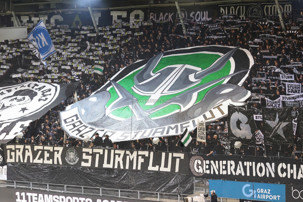 Sturm Graz - GAK
Oesterreichische Fussball Bundesliga, 16. Runde, SK Sturm Graz - Grazer AK, Stadion Liebenau Graz, 07.12.2025. 

Foto zeigt Fans von Sturm mit einer Choreografie
Schlüsselwörter: sturmflut