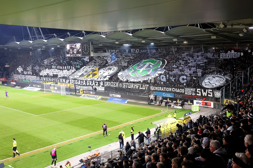 Sturm Graz - GAK
Oesterreichische Fussball Bundesliga, 16. Runde, SK Sturm Graz - Grazer AK, Stadion Liebenau Graz, 07.12.2025. 

Foto zeigt Fans von Sturm mit einer Choreografie
