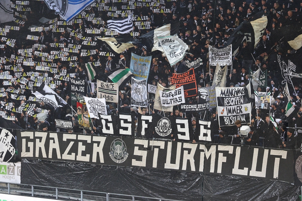 Sturm Graz - GAK
Oesterreichische Fussball Bundesliga, 16. Runde, SK Sturm Graz - Grazer AK, Stadion Liebenau Graz, 07.12.2025. 

Foto zeigt Fans von Sturm mit einer Choreografie
Schlüsselwörter: sturmflut