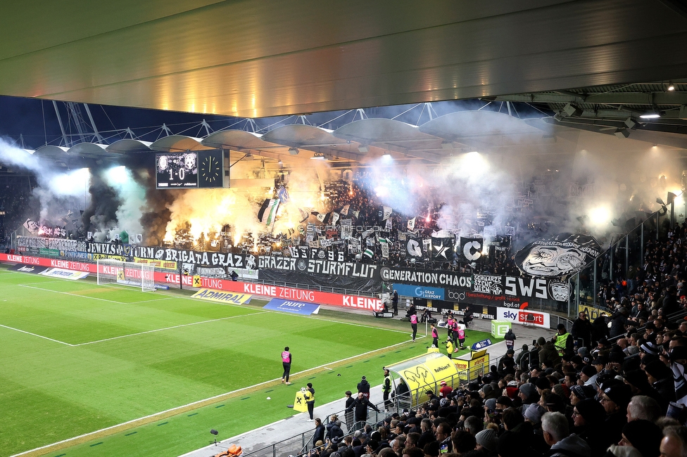 Sturm Graz - GAK
Oesterreichische Fussball Bundesliga, 16. Runde, SK Sturm Graz - Grazer AK, Stadion Liebenau Graz, 07.12.2025. 

Foto zeigt Fans von Sturm mit einer Choreografie
