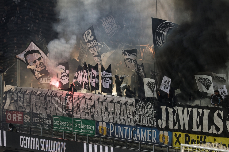 Sturm Graz - GAK
Oesterreichische Fussball Bundesliga, 16. Runde, SK Sturm Graz - Grazer AK, Stadion Liebenau Graz, 07.12.2025. 

Foto zeigt Fans von Sturm mit einer Choreografie
Schlüsselwörter: bastion