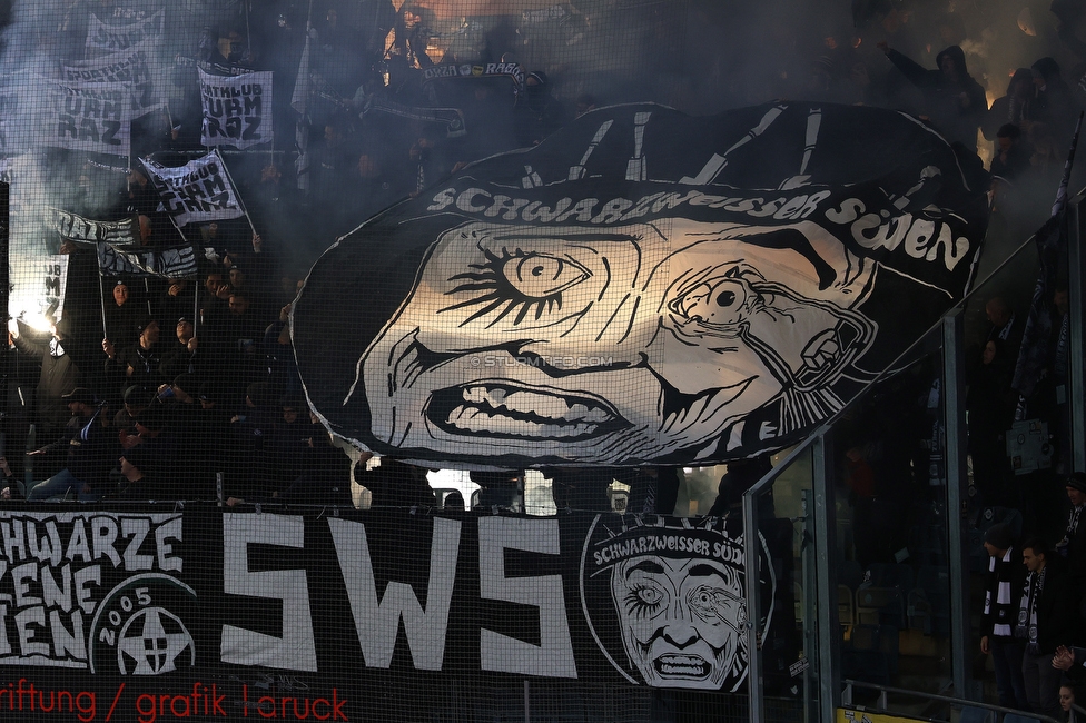 Sturm Graz - GAK
Oesterreichische Fussball Bundesliga, 16. Runde, SK Sturm Graz - Grazer AK, Stadion Liebenau Graz, 07.12.2025. 

Foto zeigt Fans von Sturm mit einer Choreografie
Schlüsselwörter: sws