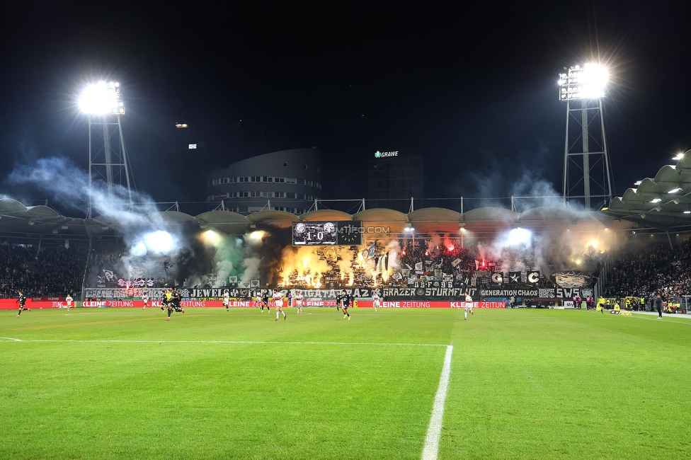 Sturm Graz - GAK
Oesterreichische Fussball Bundesliga, 16. Runde, SK Sturm Graz - Grazer AK, Stadion Liebenau Graz, 07.12.2025. 

Foto zeigt Fans von Sturm
