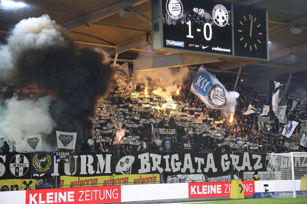 Sturm Graz - GAK
Oesterreichische Fussball Bundesliga, 16. Runde, SK Sturm Graz - Grazer AK, Stadion Liebenau Graz, 07.12.2025. 

Foto zeigt Fans von Sturm mit einer Choreografie
Schlüsselwörter: brigata