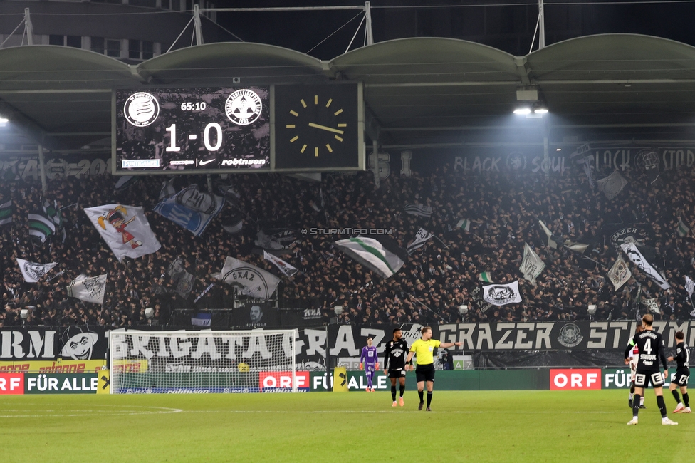 Sturm Graz - GAK
Oesterreichische Fussball Bundesliga, 16. Runde, SK Sturm Graz - Grazer AK, Stadion Liebenau Graz, 07.12.2025. 

Foto zeigt Fans von Sturm
