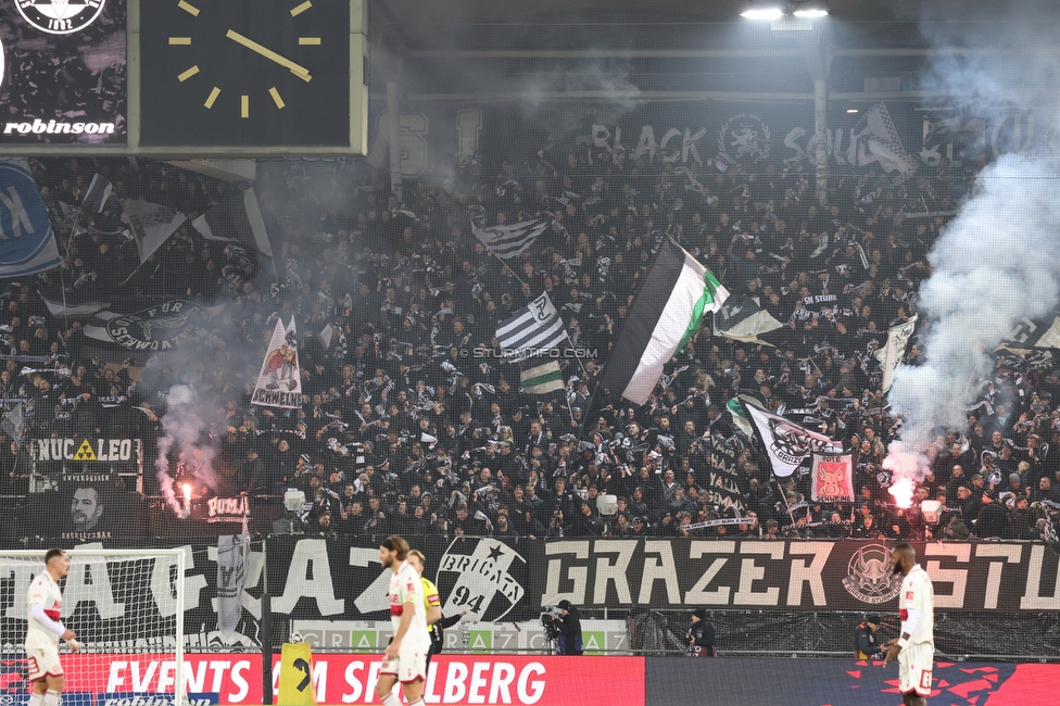 Sturm Graz - GAK
Oesterreichische Fussball Bundesliga, 16. Runde, SK Sturm Graz - Grazer AK, Stadion Liebenau Graz, 07.12.2025. 

Foto zeigt Fans von Sturm
