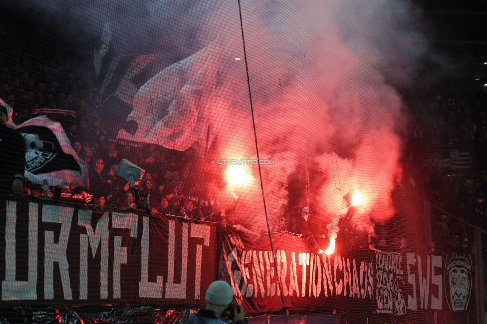 Sturm Graz - GAK
Oesterreichische Fussball Bundesliga, 16. Runde, SK Sturm Graz - Grazer AK, Stadion Liebenau Graz, 07.12.2025. 

Foto zeigt Fans von Sturm
Schlüsselwörter: generationchaos