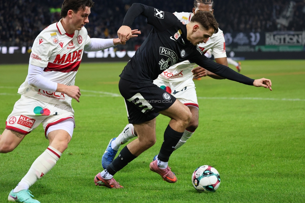 Sturm Graz - GAK
Oesterreichische Fussball Bundesliga, 16. Runde, SK Sturm Graz - Grazer AK, Stadion Liebenau Graz, 07.12.2025. 

Foto zeigt Leon Grgic (Sturm)
