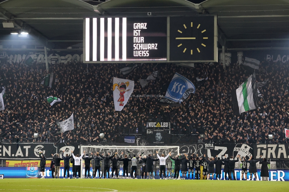 Sturm Graz - GAK
Oesterreichische Fussball Bundesliga, 16. Runde, SK Sturm Graz - Grazer AK, Stadion Liebenau Graz, 07.12.2025. 

Foto zeigt Fans von Sturm
