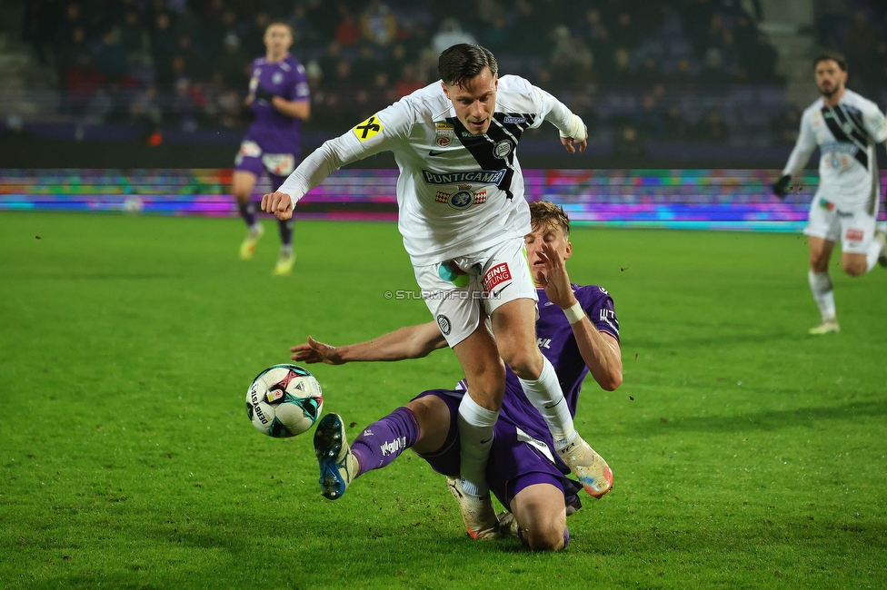 Austria Wien - Sturm Graz
Oesterreichische Fussball Bundesliga, 17. Runde, FK Austria Wien - SK Sturm Graz, Franz Horr Stadion Wien, 14.12.2025. 

Foto zeigt Belmin Beganovic (Sturm)
