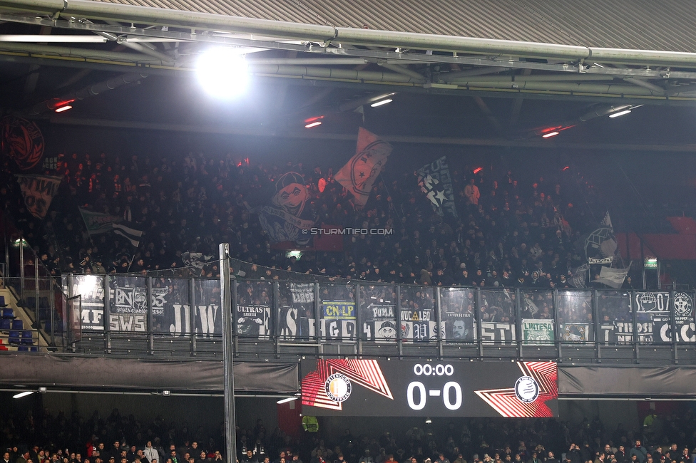 Feyenoord - Sturm Graz
UEFA Europa League Gruppenphase 7. Spieltag, Feyenoord Rotterdam - SK Sturm Graz, Stadion Feijenoord Rotterdam, 22.01.2026. Foto zeigt Fans von Sturm
